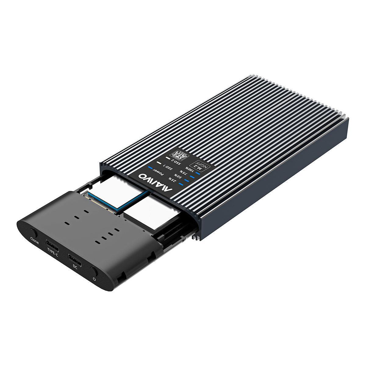 Maiwo eksternt kabinett for harddiskkloning M.2 SATA SSD USB3.2 5Gbps 1:1