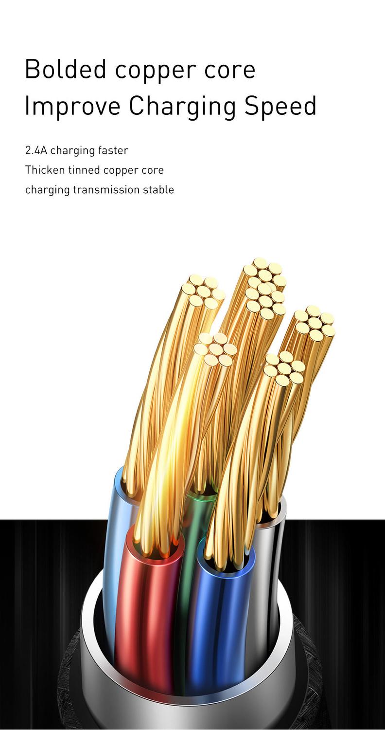McDodo CA-6190 USB C Til USB A kabel for synkronisering og rask lading, LED-indikator, Ladning fullføres automatisk når ladingen er fullført, svart 1m