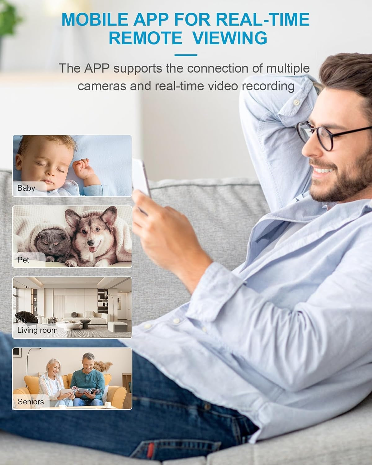 Mini Camera, 4K HD WiFi Surveillance Camera Indoor for Live Transmission Night Vision Camera with Motion Sensor