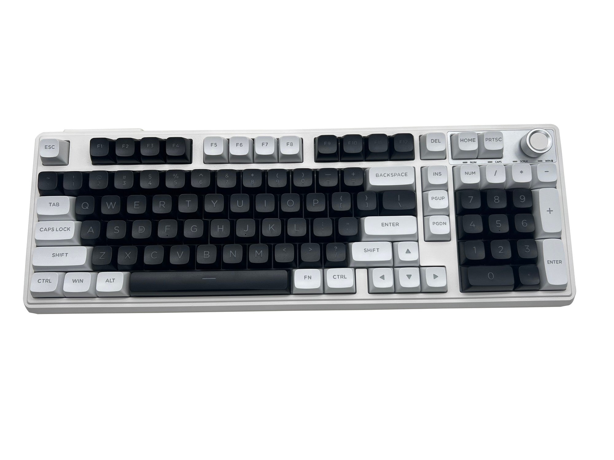 NÖRDIC Mekanisk tastatur med volumhjul, Bluetooth/kablet, US-layout