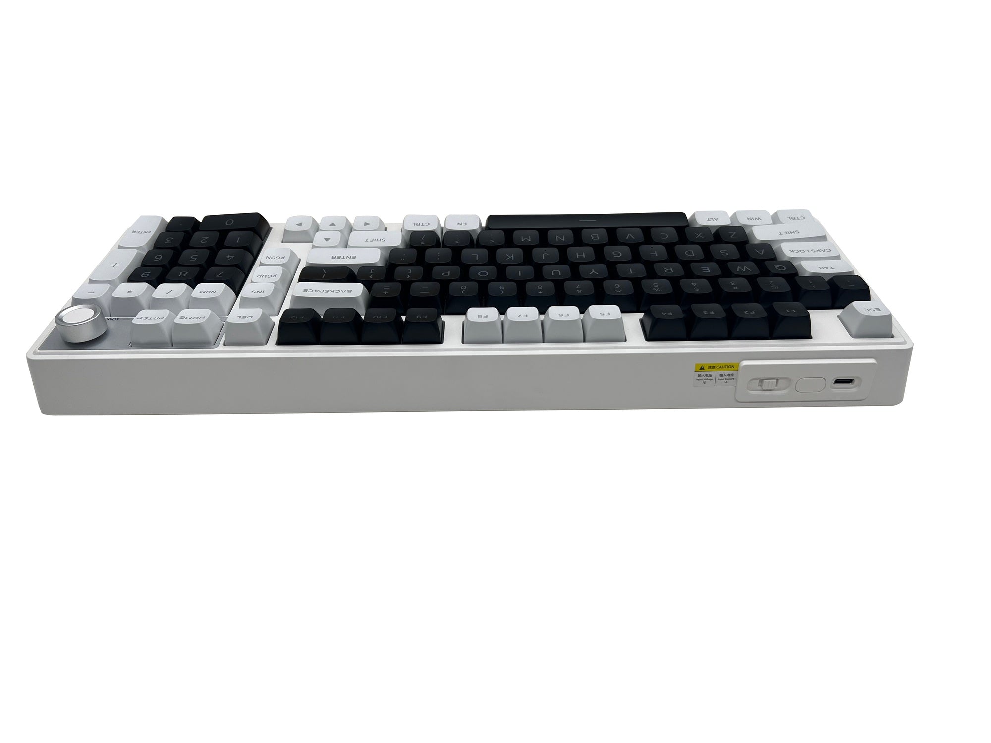 NÖRDIC Mekanisk tastatur med volumhjul, Bluetooth/kablet, US-layout