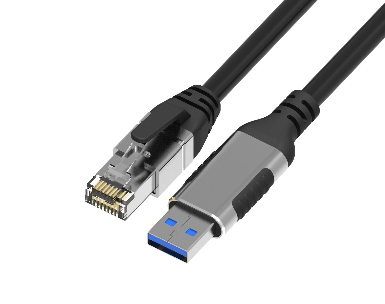 NÖRDIC 10m USB-A 3.1 til RJ45 1Gbps LAN Windows, MacOS, Linux, ChromeOS