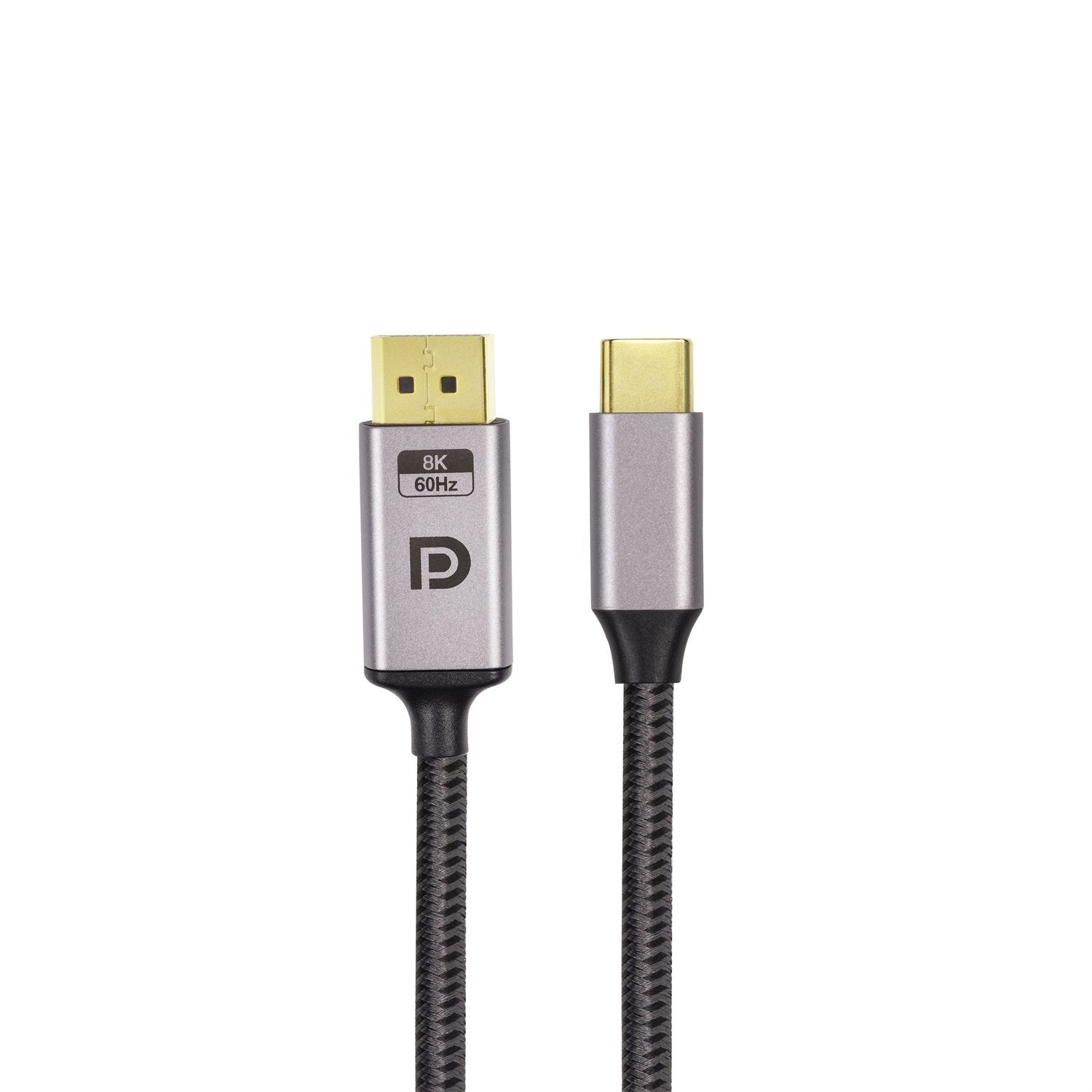 NÖRDIC 1,5 m USBC til DP 1,4-kabel 8K30Hz 4K120Hz 32,4Gbps HBR3 HDR10