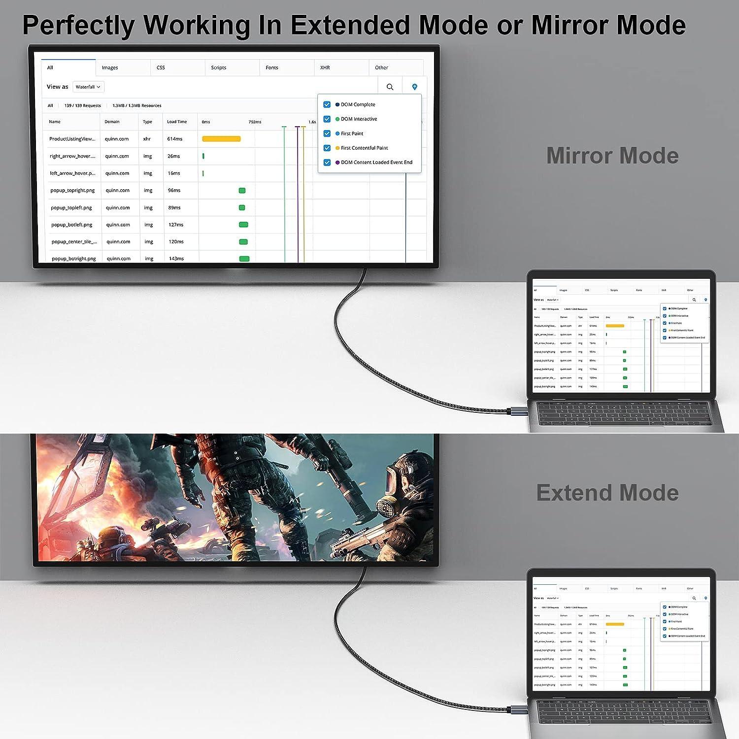 NÖRDIC 1m Displayport til HDMI 4K60Hz Dynamic HDR 18Gbps