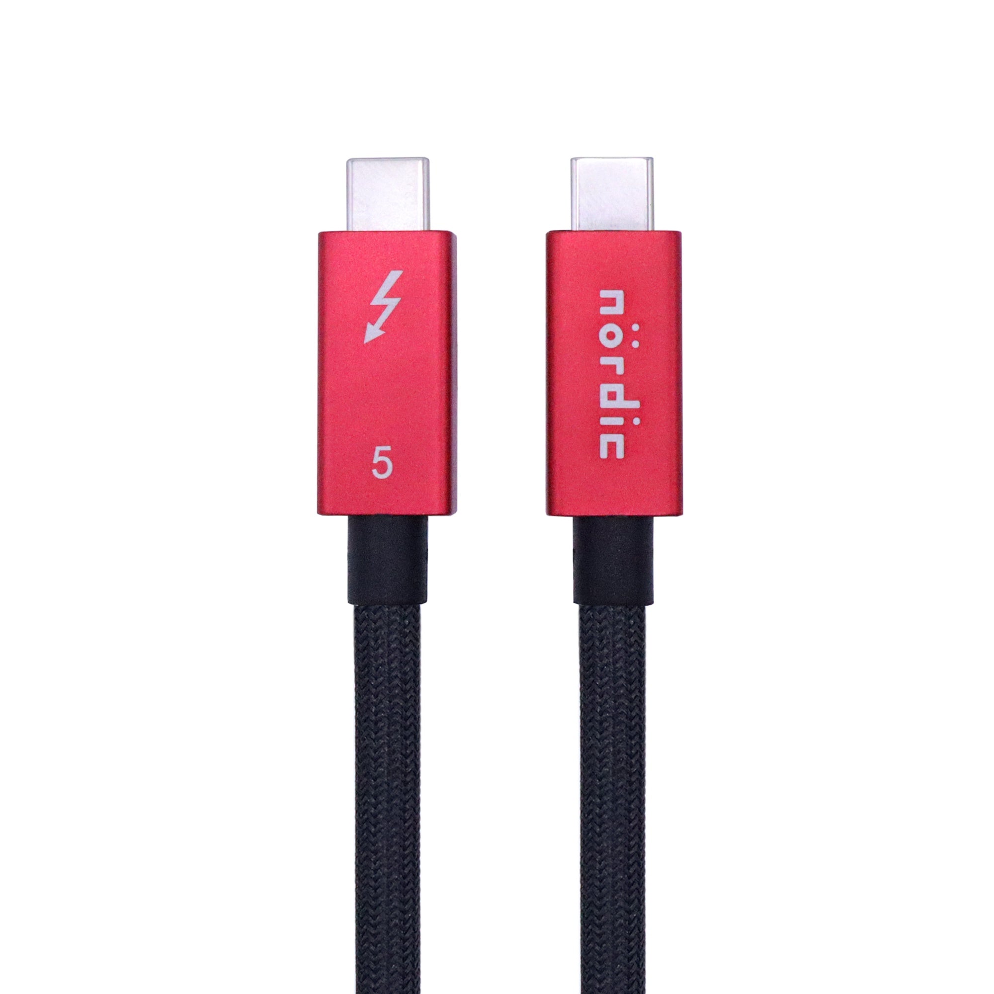 NÖRDIC 1m Thunderbolt 5-kabel 80Gbps dataoverføring 240W lading 120Gbps båndbredde 16K60Hz 8K60Hz 4K540Hz