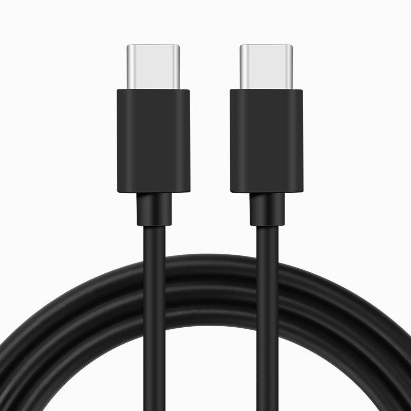 NÖRDIC 1m USB 2.0 USB-C til C-kabel for iPhone 15/15 Pro/15 Plus/15 Pro Max 3A 480Mbps 60W svart