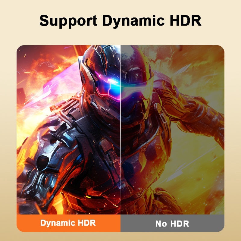 NÖRDIC 1 m nylonflettet DisplayPort 2.1 kabel DP80 UHBR20 80Gbps 16K/10K/8K@60Hz 4K@165/144Hz DSC 1.2a HDR HDCP 2.2 FreeSync G-Sync
