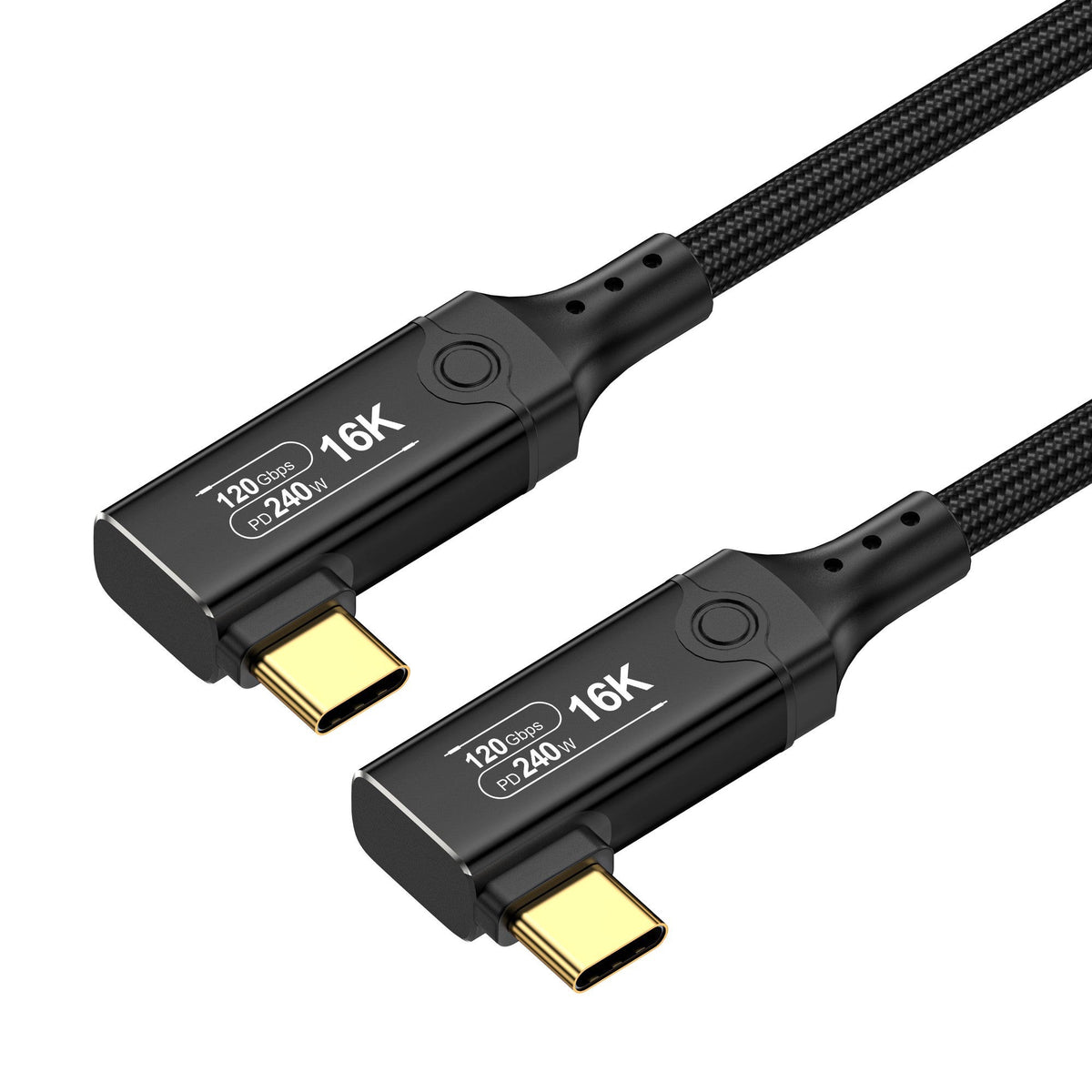 NÖRDIC 1m vinklet USB4 V2.0 120G 16K 240W kompatibel med Thunderbolt 5/4/3