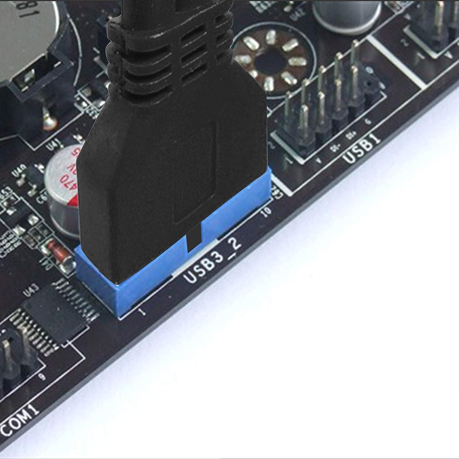 NÖRDIC 20 pins USB header forlengelseskabel hann til hunn 25cm