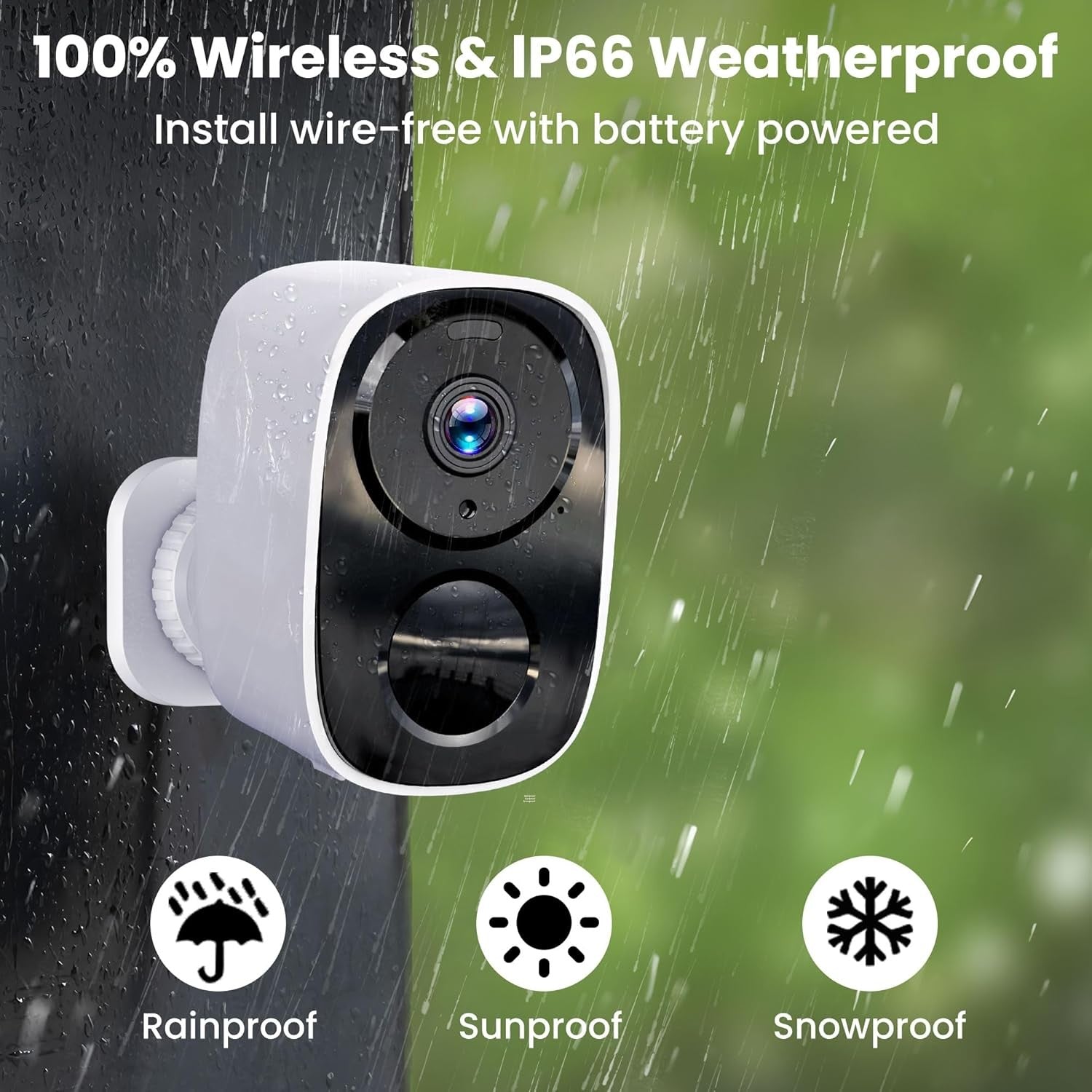 NÖRDIC 2K Security Cameras 2.4/ 5G Wireless Outdoor, Free Cloud Storage Waterproof, Night Vision