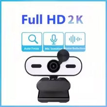NÖRDIC 2K Webkamera 2560x1440p 30fps 4MP med autofokus, innebygd mikrofon og personvernbeskyttelse