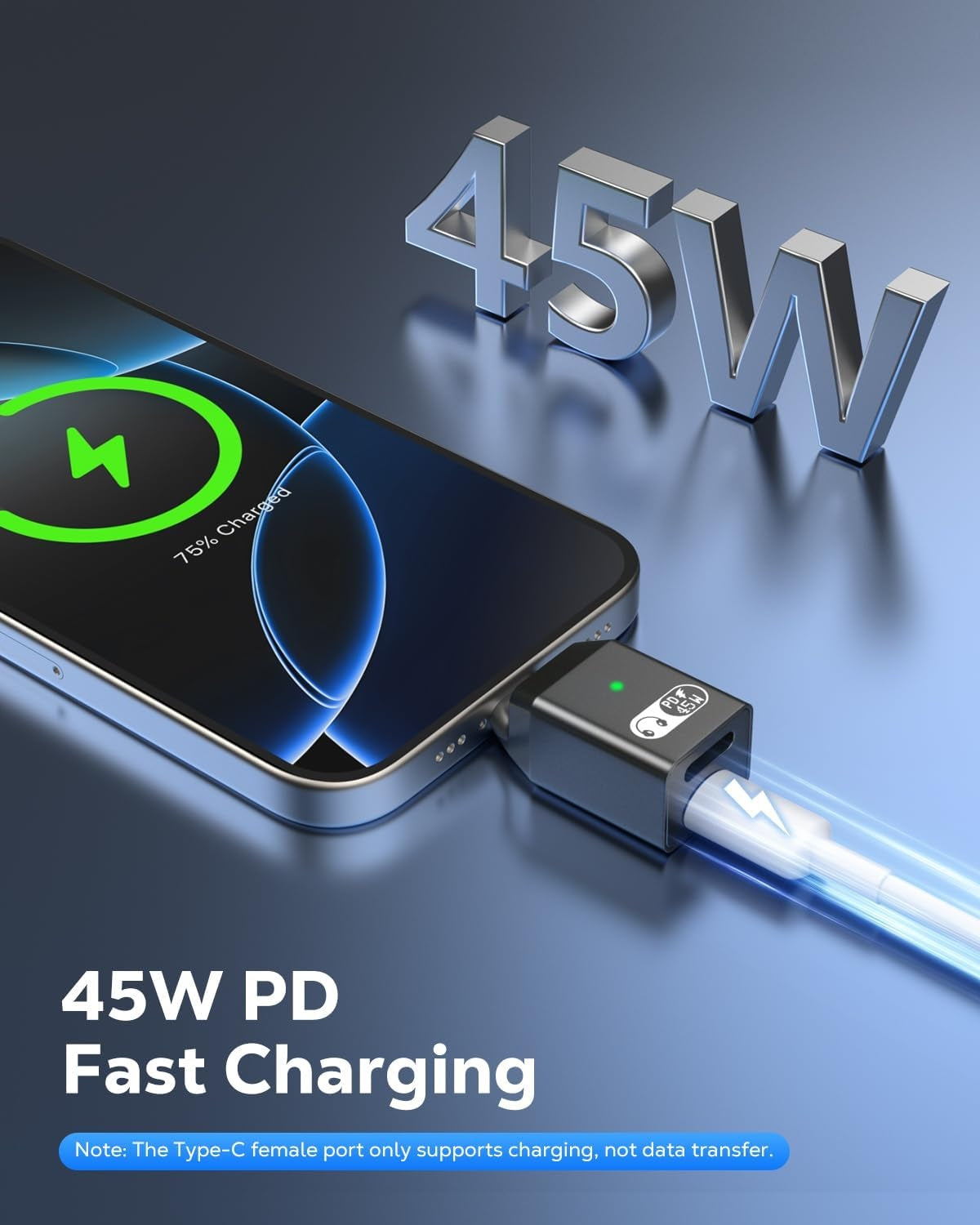NÖRDIC USB-C til Lightning + USB-C-adapter for lyd og hurtiglading 45W