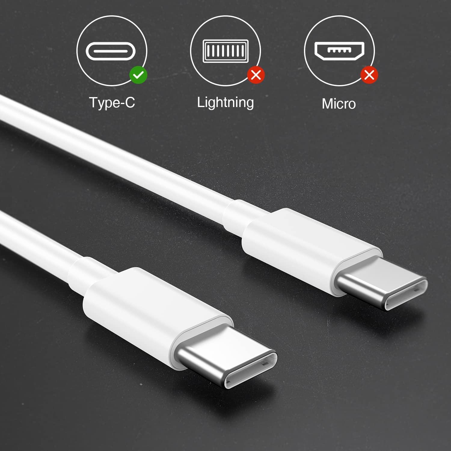 NÖRDIC 2m USB 2.0 USB-C til C-kabel 2,4A 480Mbps 12W