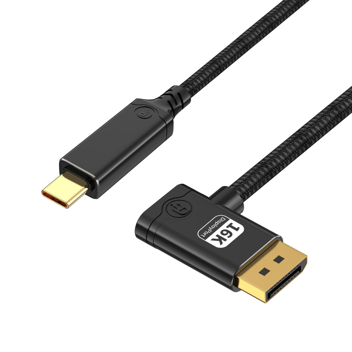 NÖRDIC 2m USB-C til DisplayPort 2.1 kabel 16K60Hz 8K120Hz 2K/4K240Hz 80Gbps Thunderbolt 5/4/3 til DisplayPort 2.1