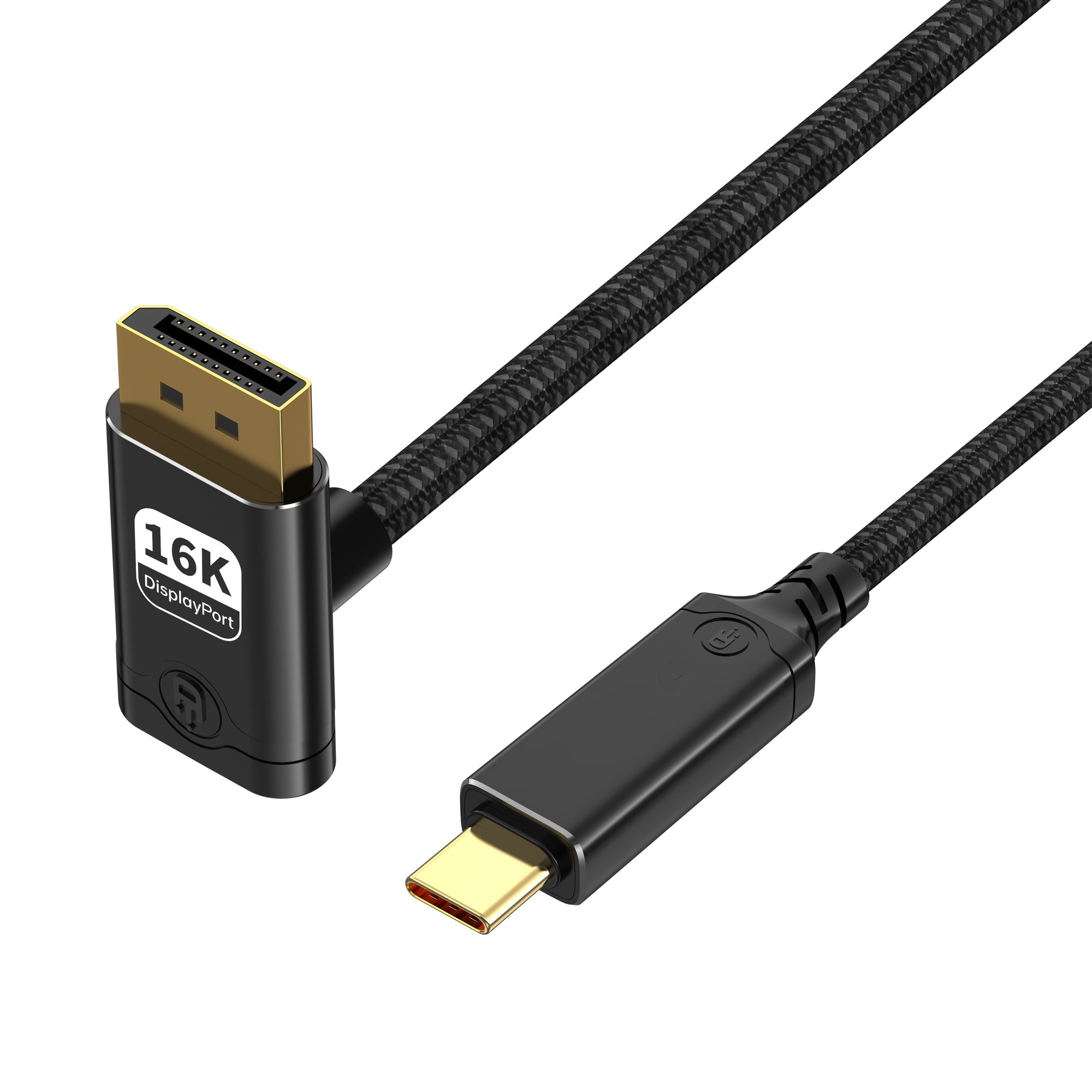 NÖRDIC 2m USB-C til DisplayPort 2.1 kabel 16K60Hz 8K120Hz 2K/4K240Hz 80Gbps Thunderbolt 5/4/3 til DisplayPort 2.1
