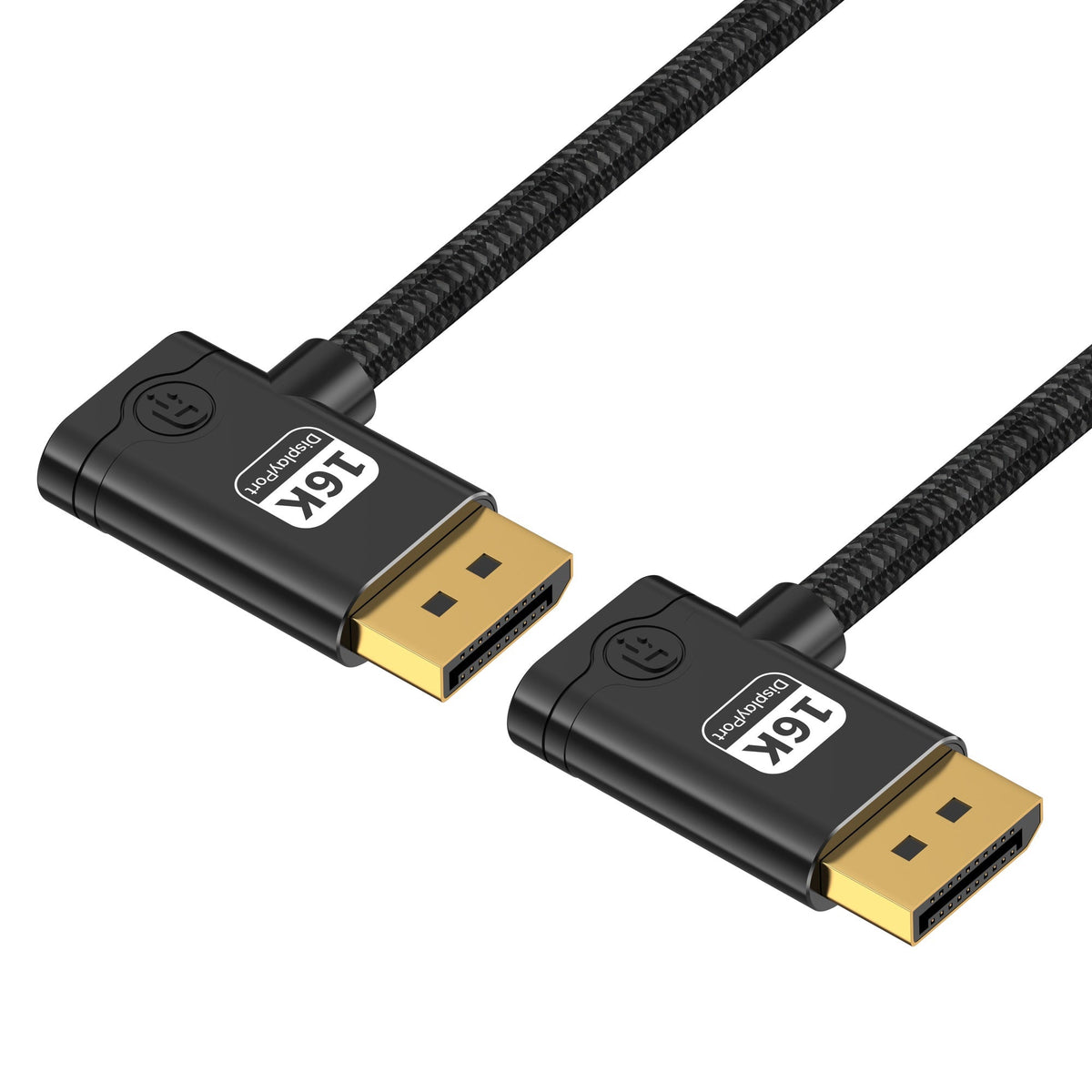NÖRDIC 2 m nylonflettet DisplayPort 2.1 kabel DP80 UHBR20 80Gbps 16K/10K/8K@60Hz 4K@240/165/144Hz DSC 1.2a HDR HDCP 2.2 FreeSync G-Sync
