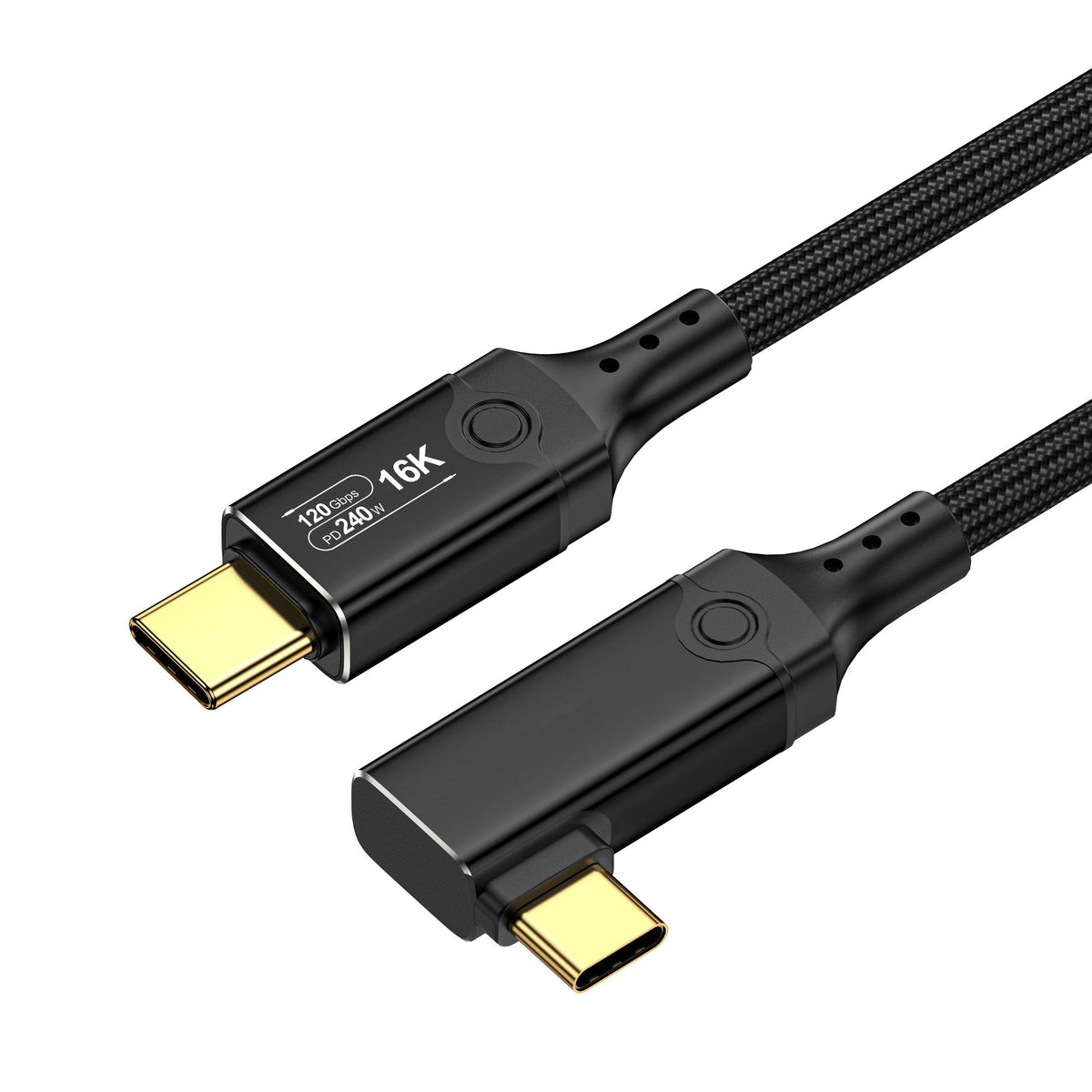 NÖRDIC 2m vinklet USB4 V2.0 120G 16K 240W kompatibel med Thunderbolt
