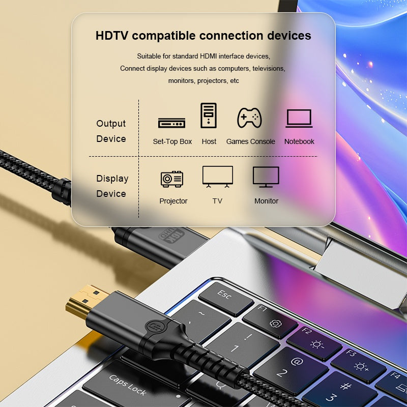 NÖRDIC 3m HDMI 2.2 kabel 96 Gbps, støtter 16K 60Hz, 8K 240Hz, 4K 480Hz, HDCP 2.2 & 2.3, DTS:X, Dynamic HDR10+ og eARC