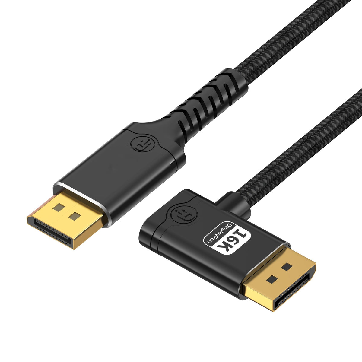 NÖRDIC 3 m nylonflettet DisplayPort 2.1 kabel DP80 UHBR20 80Gbps 16K/10K/8K@60Hz 4K@165/144Hz DSC 1.2a HDR HDCP 2.2 FreeSync G-Sync