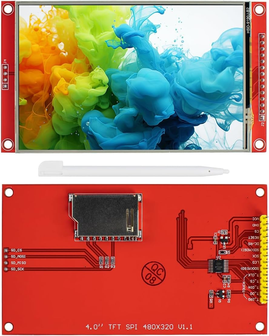NÖRDIC 4,0" Touch Display Shield-modul, 480x320 TFT LCD-panel, SPI-seriell ST7796S med touch-penn, kompatibel med Arduino