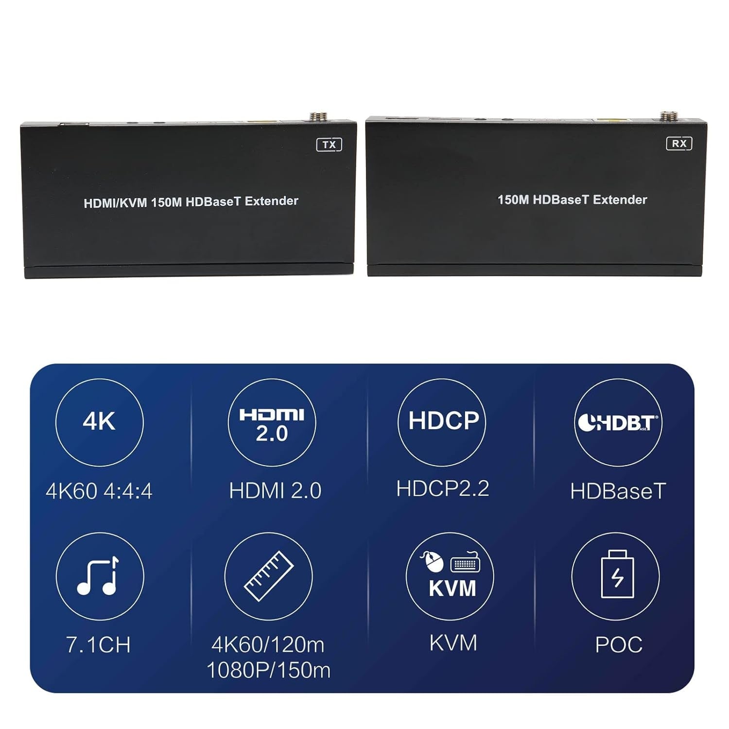 NÖRDIC 4K60 HDBaseT KVM Forlenger 150m