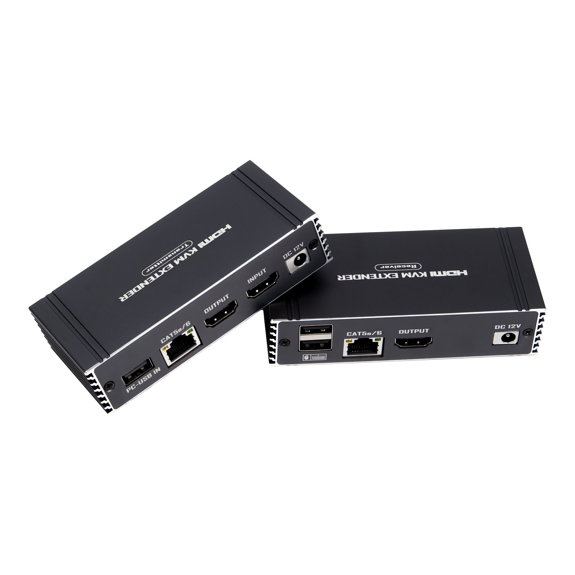 NÖRDIC 4K 60Hz 65 m HDMI KVM-forlenger med USB over Cat5e/Cat6 POC med loop-støtte for USB-tastatur og mus til PC-datamaskin