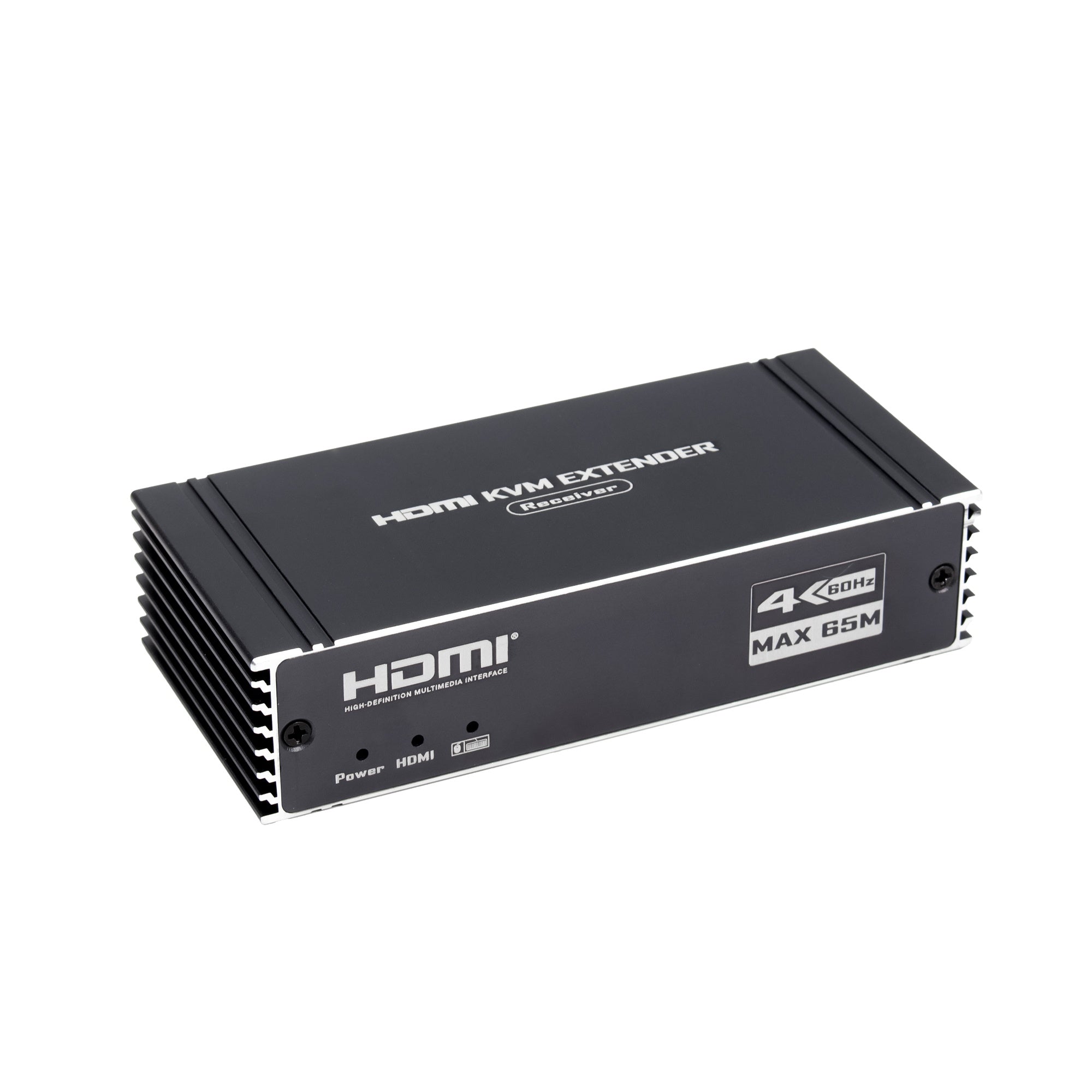 NÖRDIC 4K 60Hz 65 m HDMI KVM-forlenger med USB over Cat5e/Cat6 POC med loop-støtte for USB-tastatur og mus til PC-datamaskin