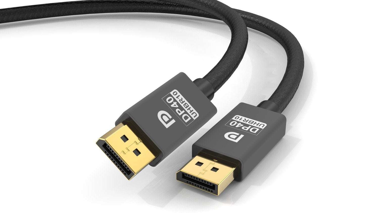 NÖRDIC 5m nylonflettet Displayport 2.1-kabel DP40 UHBR10 40Gbps 8K30Hz 4K144Hz