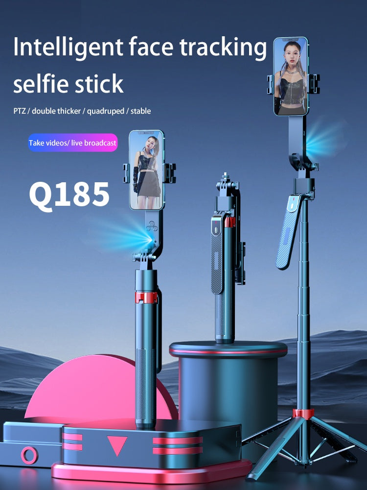 NÖRDIC AI Auto Face Tracking Selfie Stick - 360° Rotation + 270° Tilt, 4 in 1 Phone Tripod, 180cm Aluminum Alloy Tripod with 4 Legs