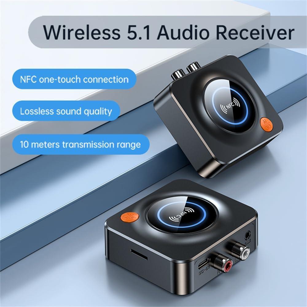 NÖRDIC Bluetooth 5.1 -vastaanotin, NFC, TF-korttipaikka, 3,5 mm AUX/RCA