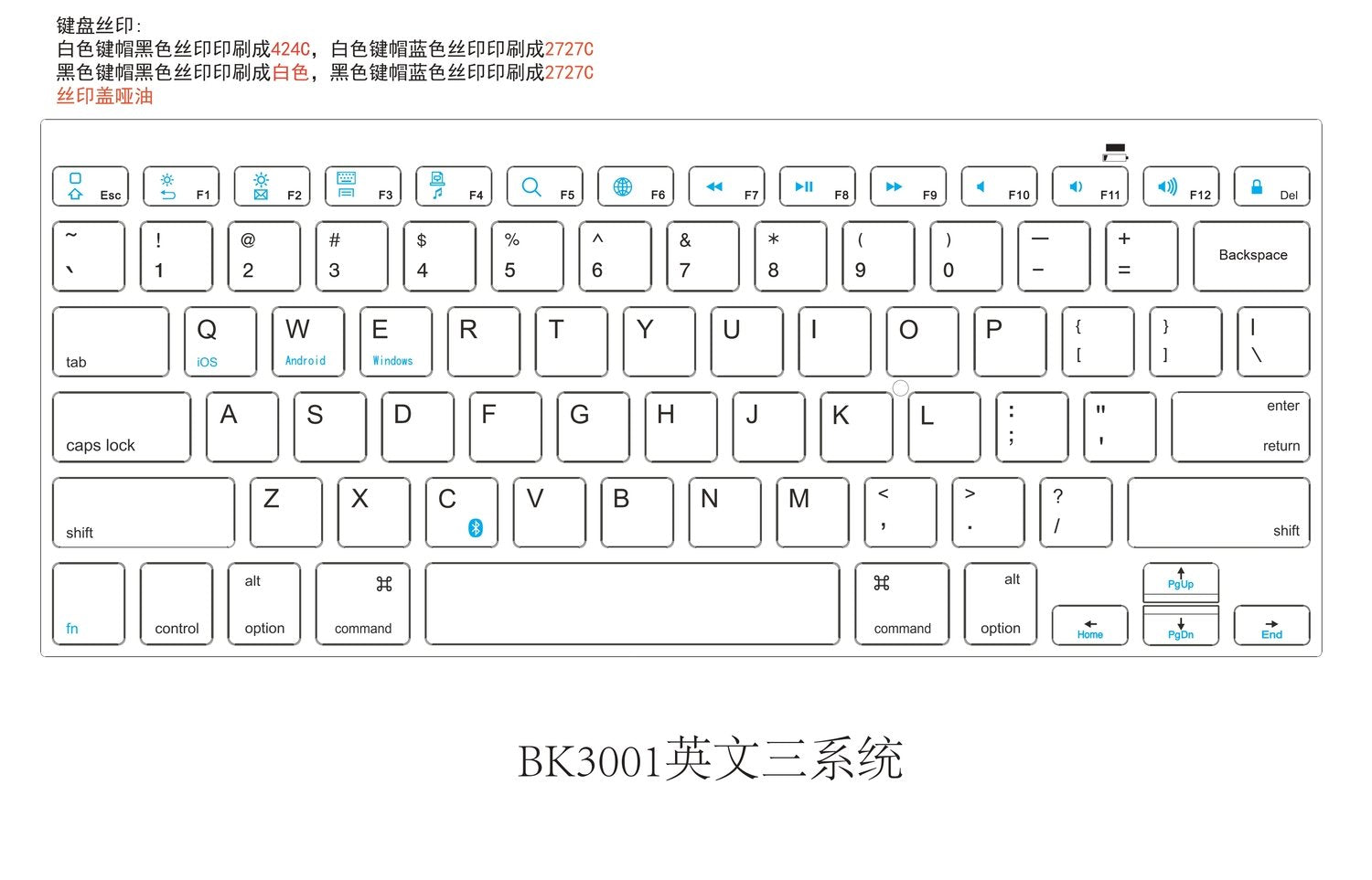 NÖRDIC Bluetooth-tastatur 78 taster amerikansk layout