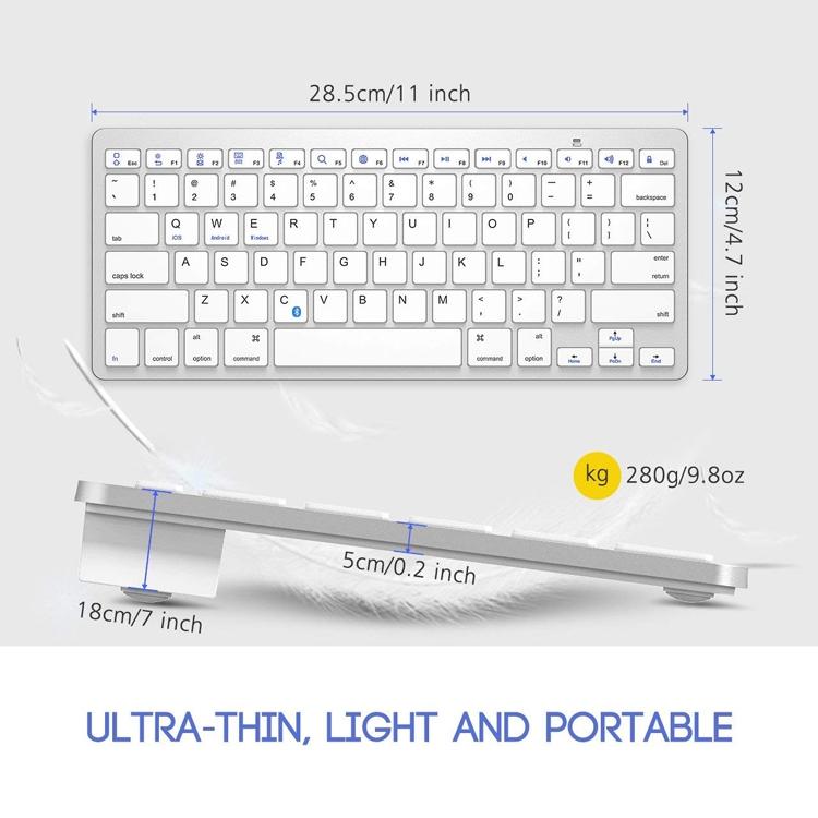 NÖRDIC Bluetooth-tastatur 78 taster amerikansk layout