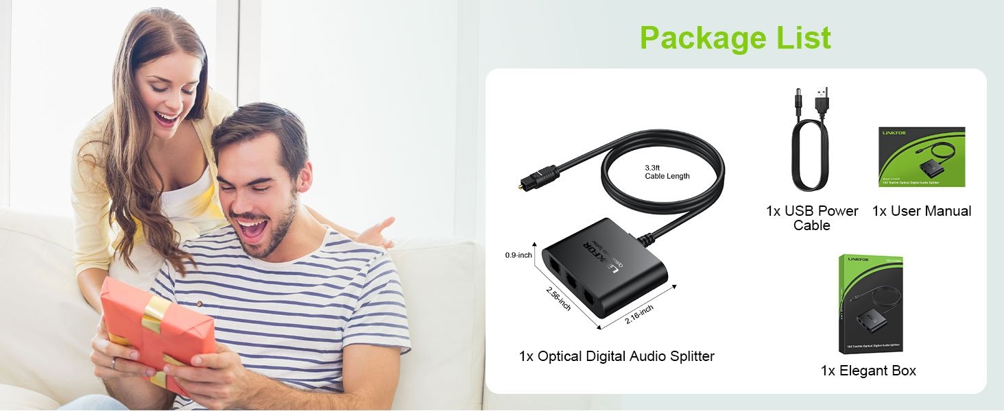 NÖRDIC digital audio optisk TOSLINK splitter 1 til 3