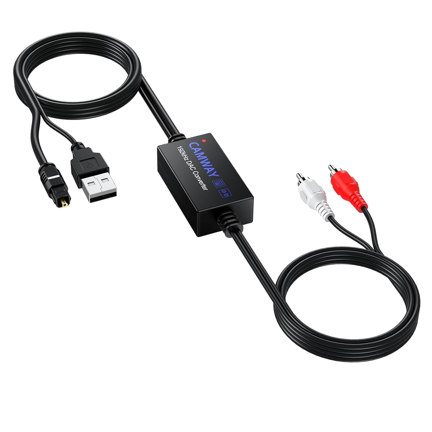NÖRDIC Digital til Analog Lydkonverter, Optisk/SPDIF til RCA 192kHz DAC