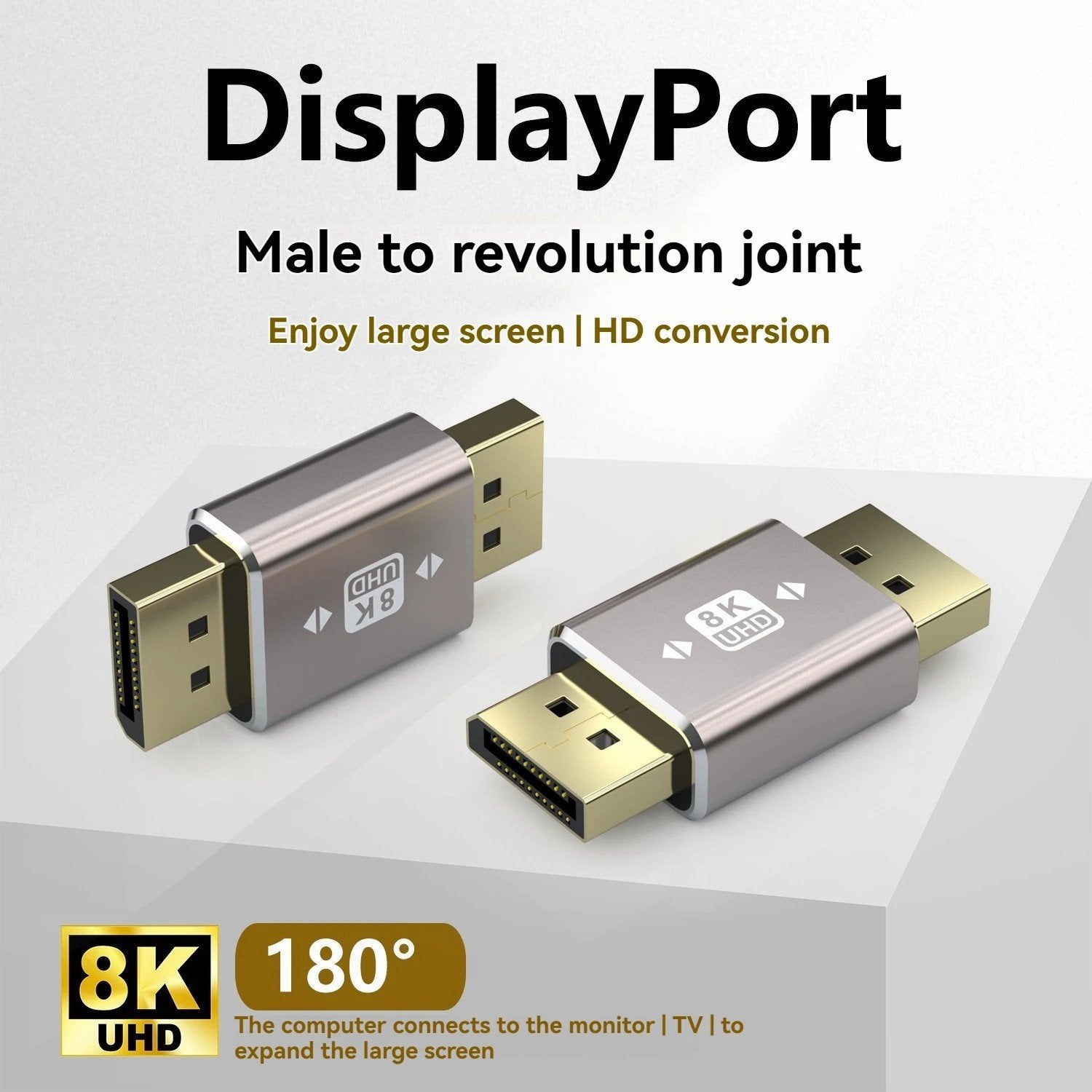 NÖRDIC Displayport adapter hann til hann 8K60Hz 4K144/120/60Hz