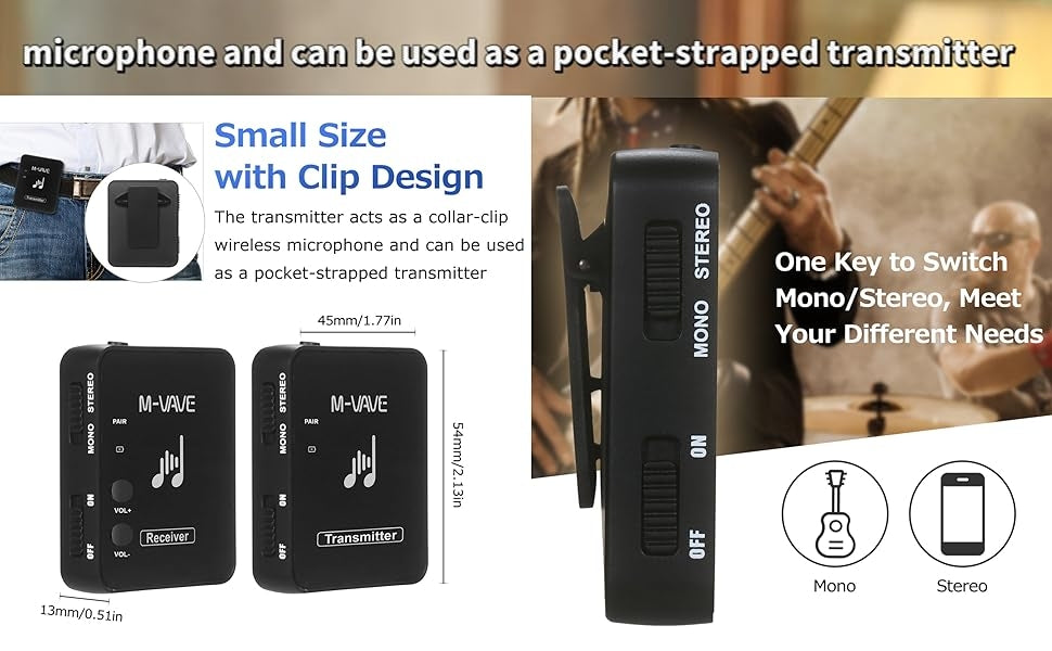 NÖRDIC Oppladbart In-Ear Monitor-system med mottaker