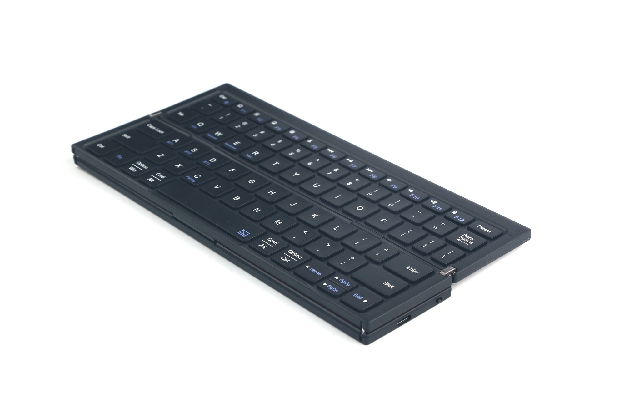 NÖRDIC sammenleggbart Bluetooth-tastatur med touchpad for iOS, Android, Windows, laptop, PC, nettbrett og smarttelefon, US-layout