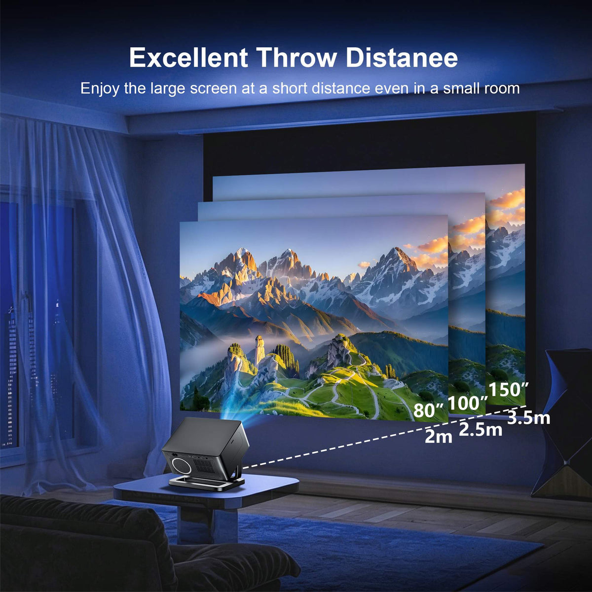 NÖRDIC Google Certified Projector 1080P 650 ANSI