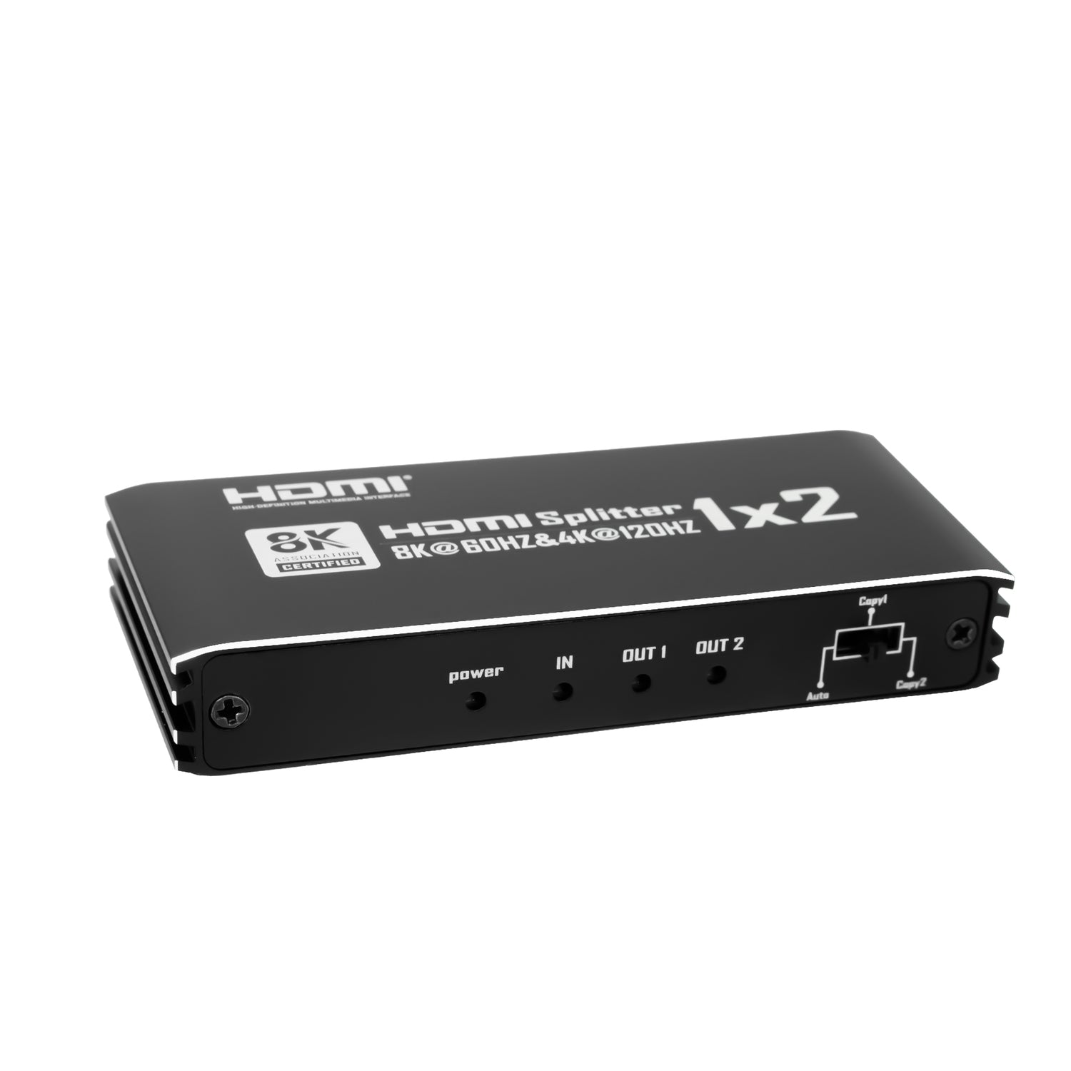 NÖRDIC HDMI 2.1-splitter 1 til 2 8K60Hz 4k120Hz