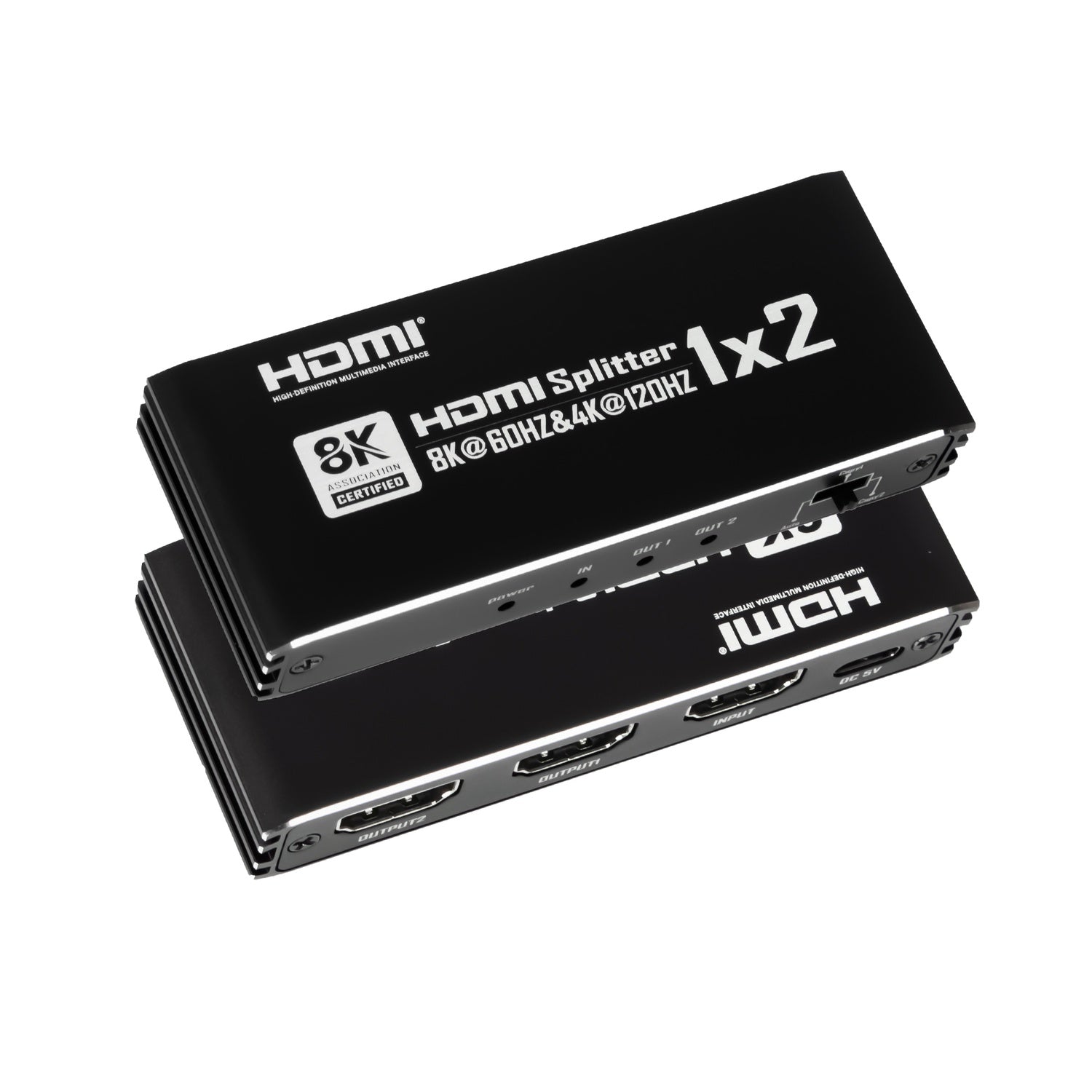 NÖRDIC HDMI 2.1-splitter 1 til 2 8K60Hz 4k120Hz