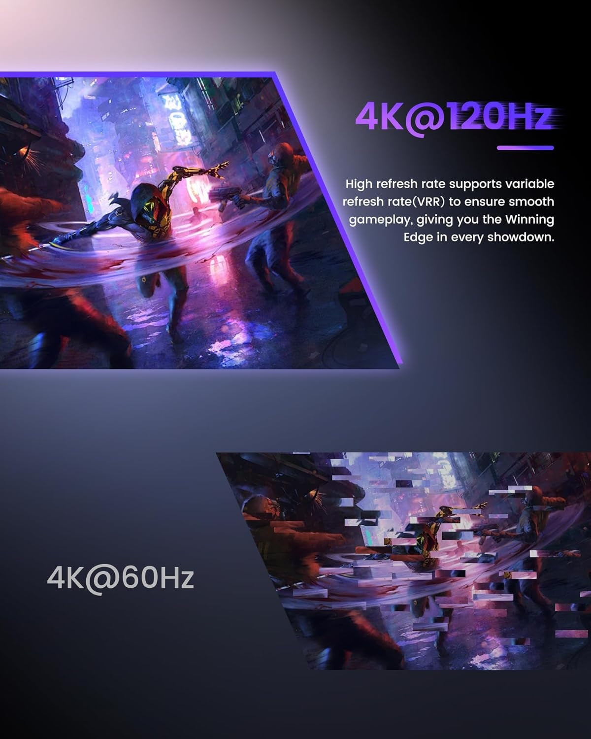 NÖRDIC HDMI 2 til 1-svitsj 8K60Hz 4K@120Hz med fjernkontroll, aluminium