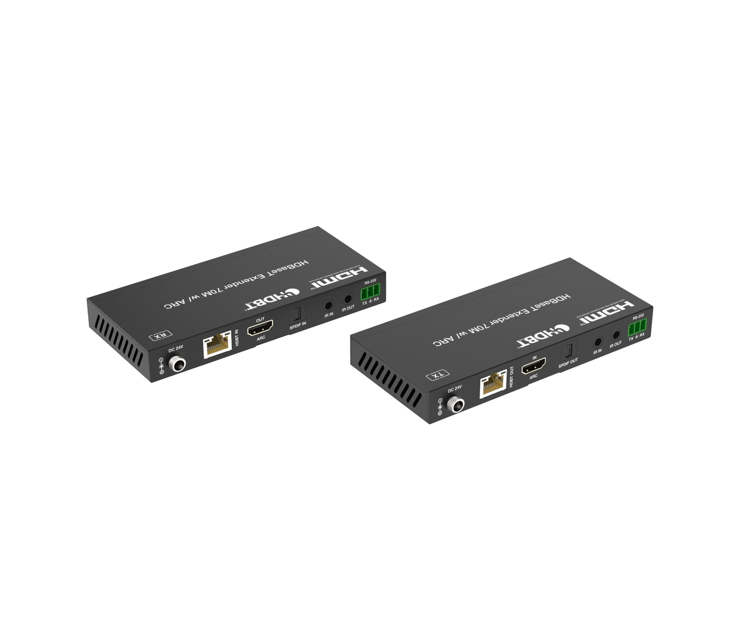 NÖRDIC HDMI 4K60 HDBaseT-forlenger med Toslink og ARC 70m CAT6
