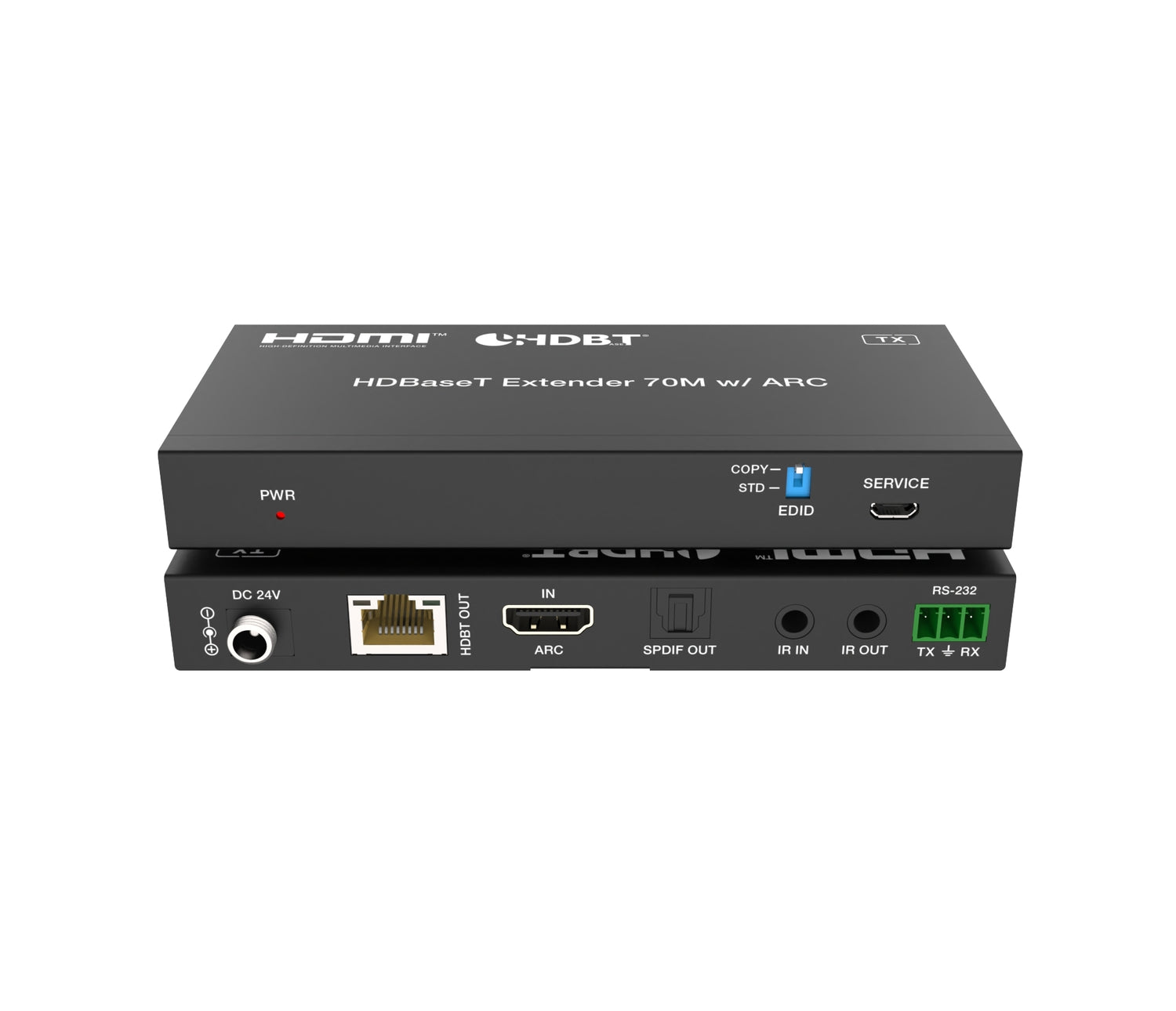 NÖRDIC HDMI 4K60 HDBaseT-forlenger med Toslink og ARC 70m CAT6