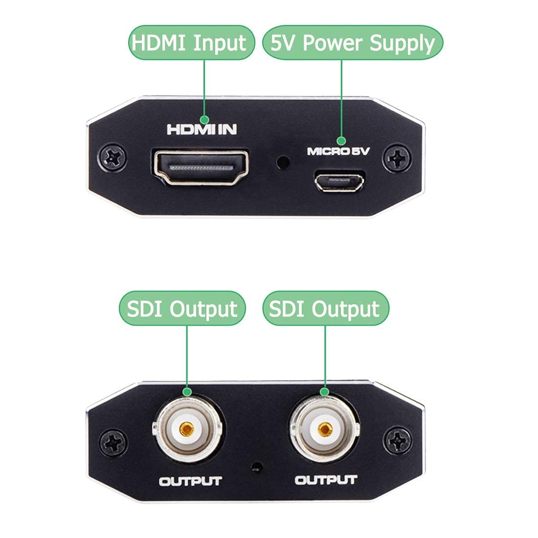 NÖRDIC HDMI til SDI-konverter 1080P HD-SDI Automatisk formatgjenkjenning Extender for kamera CCTV