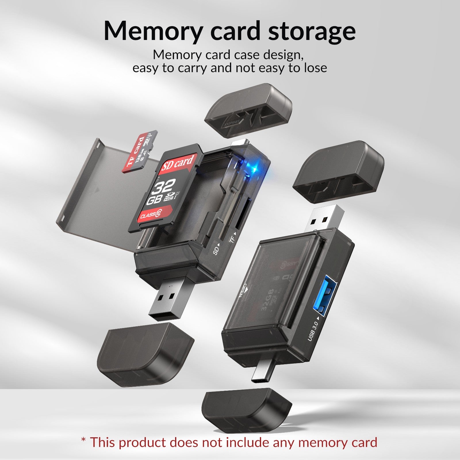NÖRDIC ISB-A & USB-C card redaer SD Micro SD och USB-A OTG UHS-I