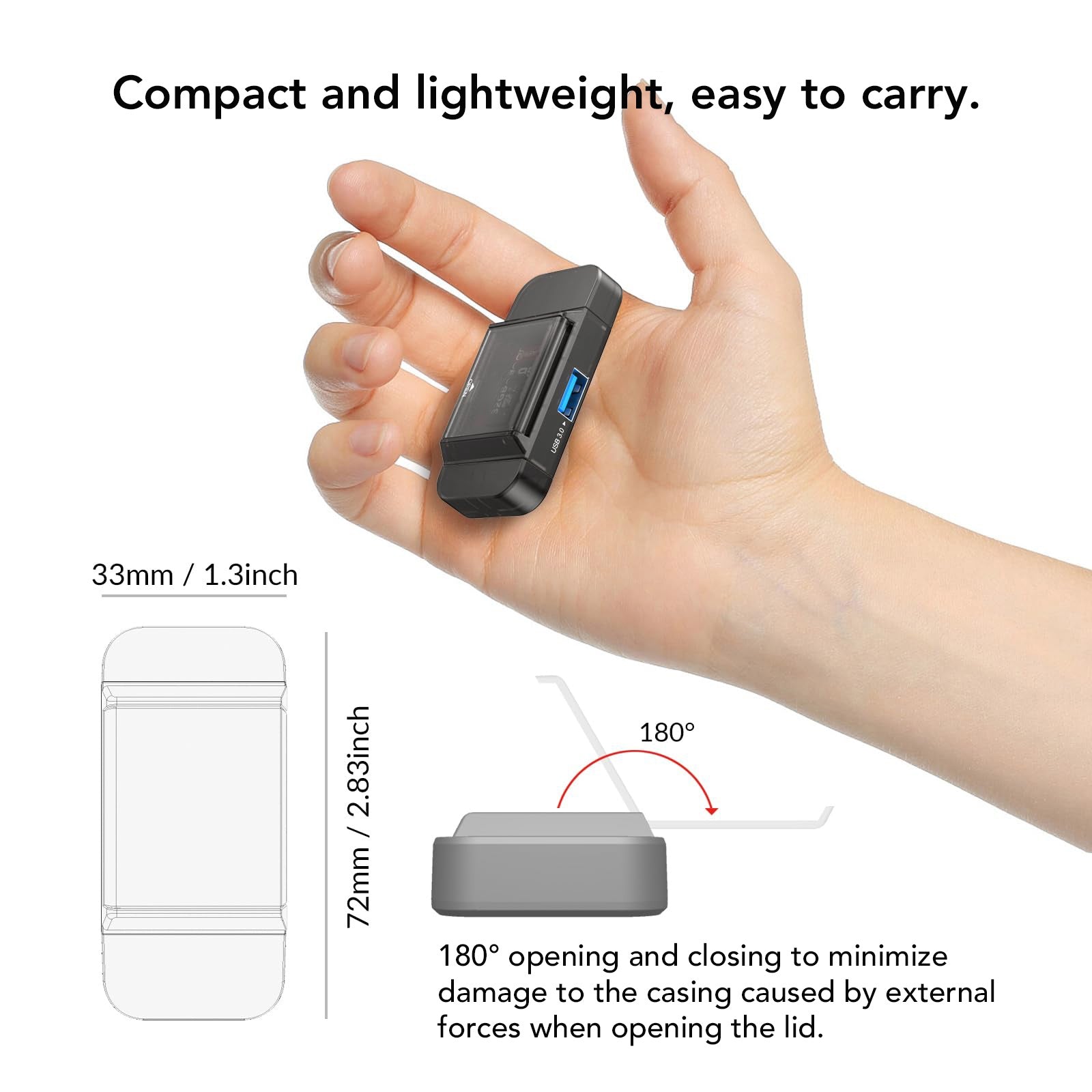 NÖRDIC ISB-A & USB-C card redaer SD Micro SD och USB-A OTG UHS-I