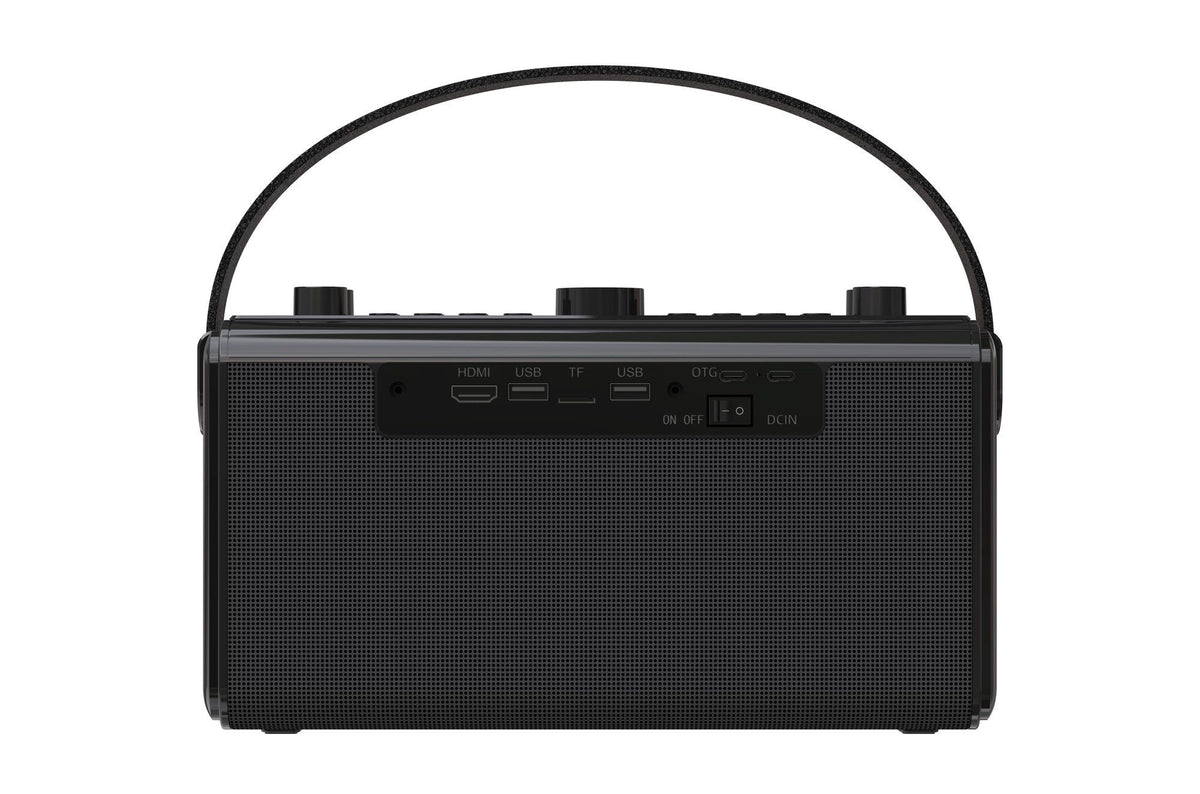 NÖRDIC Karaoke-maskin, innebygd 10,1" HD-teksts-skjerm, støtter WiFi, Bluetooth, HDMI, USB og MicroSD, med 2 trådløse mikrofoner til hjemmefest