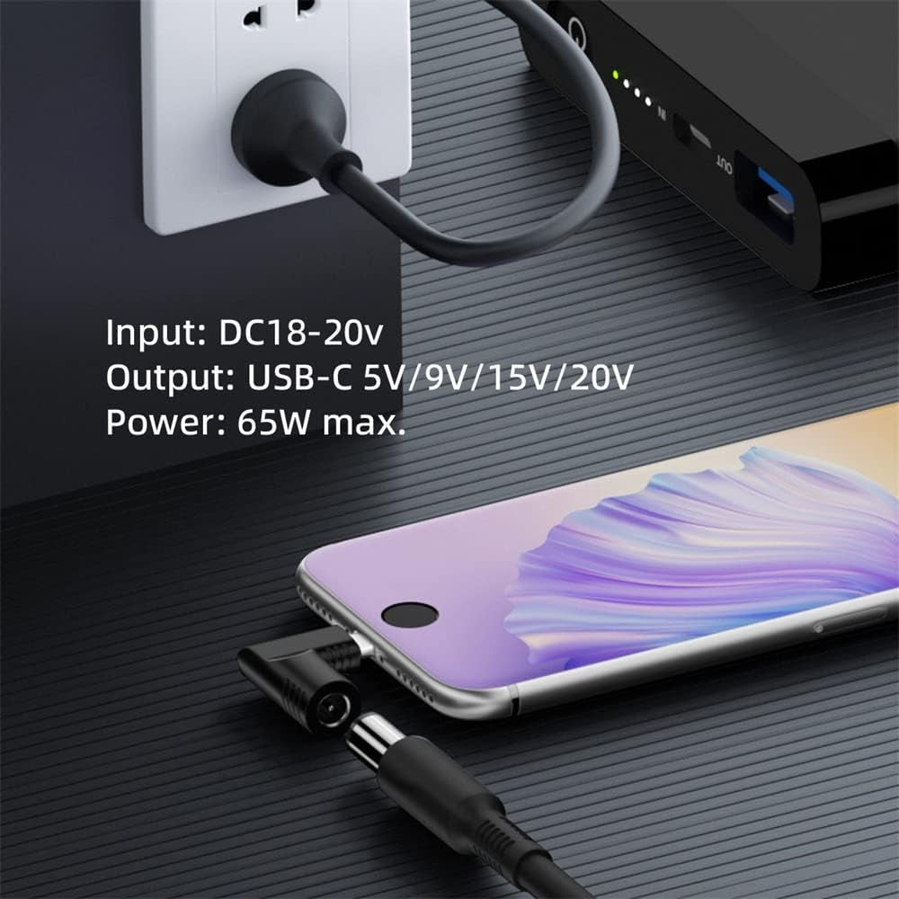 NÖRDIC Laptop-adapter USB-C til DC 4.5x3.0mm 65W