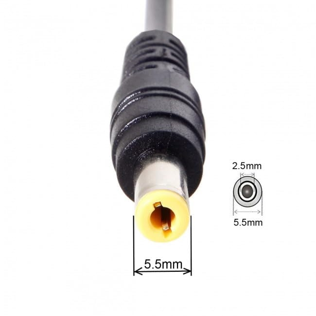 NÖRDIC Ladekabel for bærbar PC USB-C til DC 5,5x2,5 mm 65 W PD 1,5 m