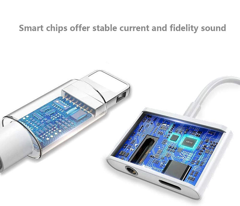 NÖRDIC Lightning Audio adapter med lading Non MFI